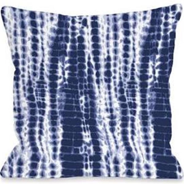 One Bella Casa One Bella Casa 75038PL16 16 x 16 in. Dye Pattern Midnight Pillow - Navy 75038PL16